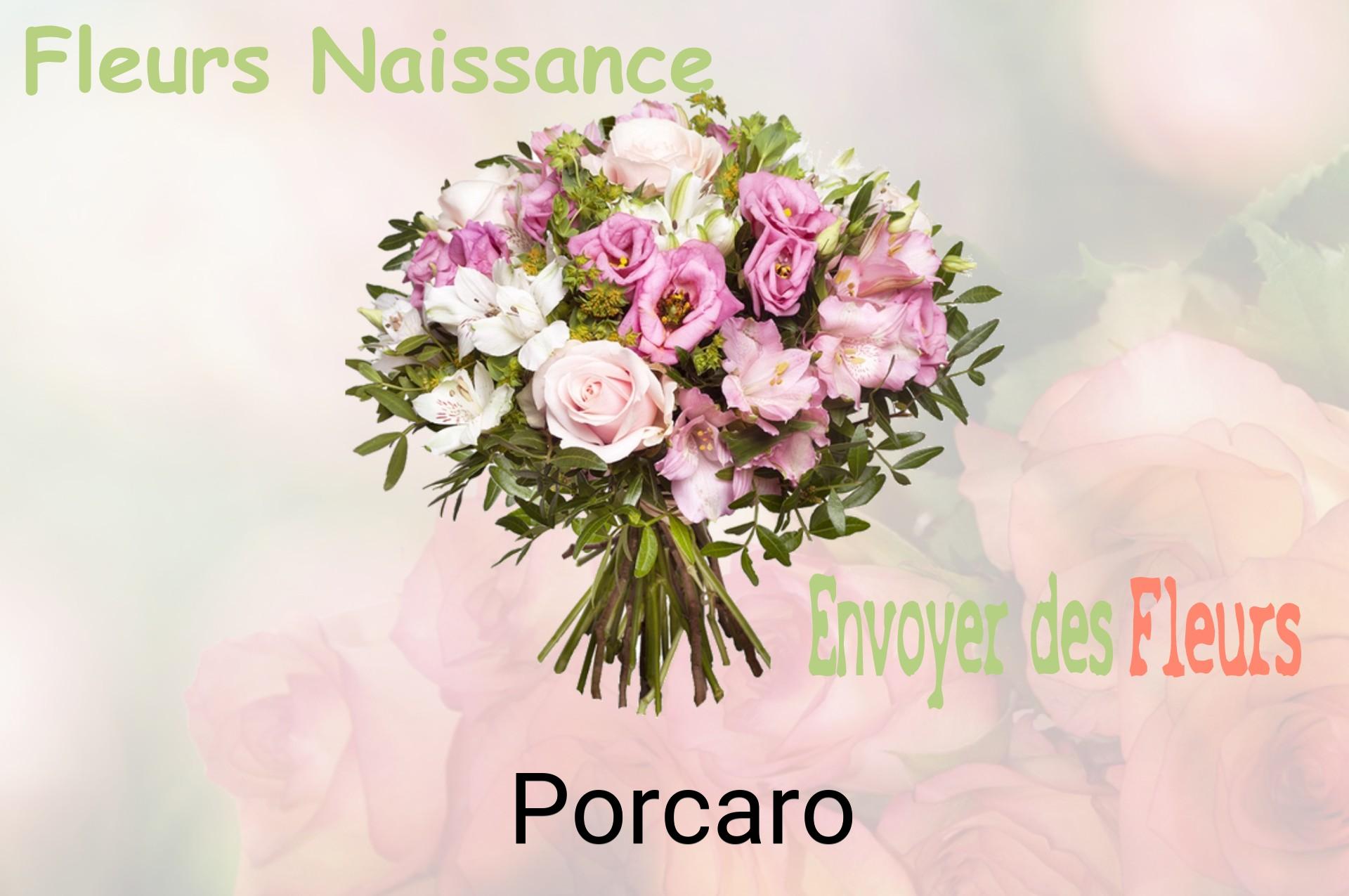 Bouquet de fleurs de naissance livré à Porcaro